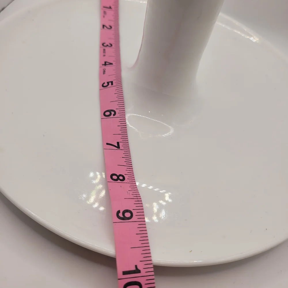 White Ceramic Candlestick Candle Holder